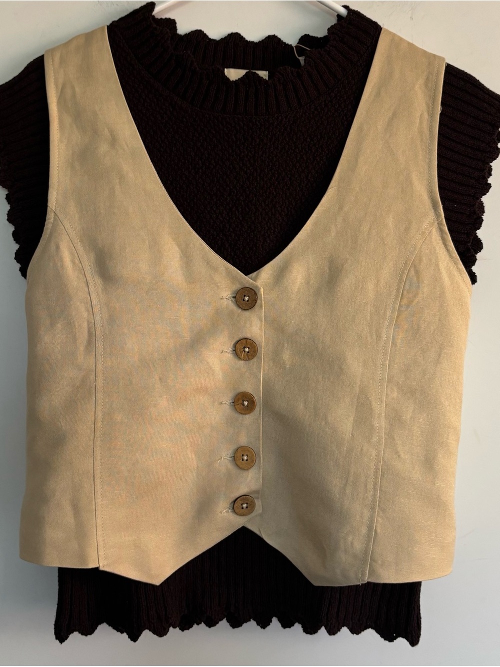 Elan Linen/Viscose Lined Vest NWT